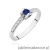 Pierścionek W0435 Szafir 0,15ct białe złoto