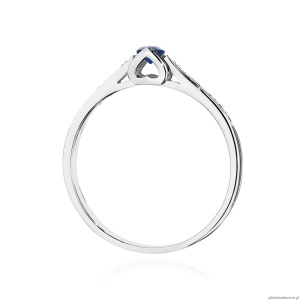 Pierścionek W0435 Szafir 0,15ct białe złoto