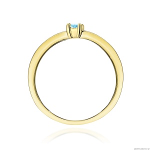 Pierścionek W0288 Topaz Swiss 0,15ct żółte złoto