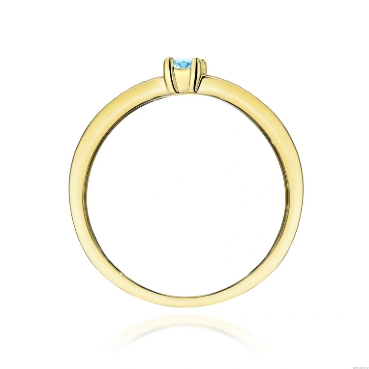 Pierścionek W0288 Topaz Swiss 0,15ct żółte złoto