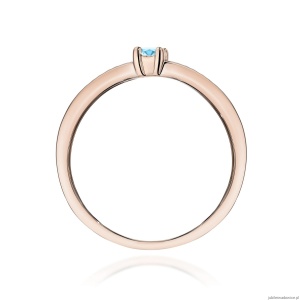 Pierścionek W0288 Topaz Swiss 0,15ct różowe złoto