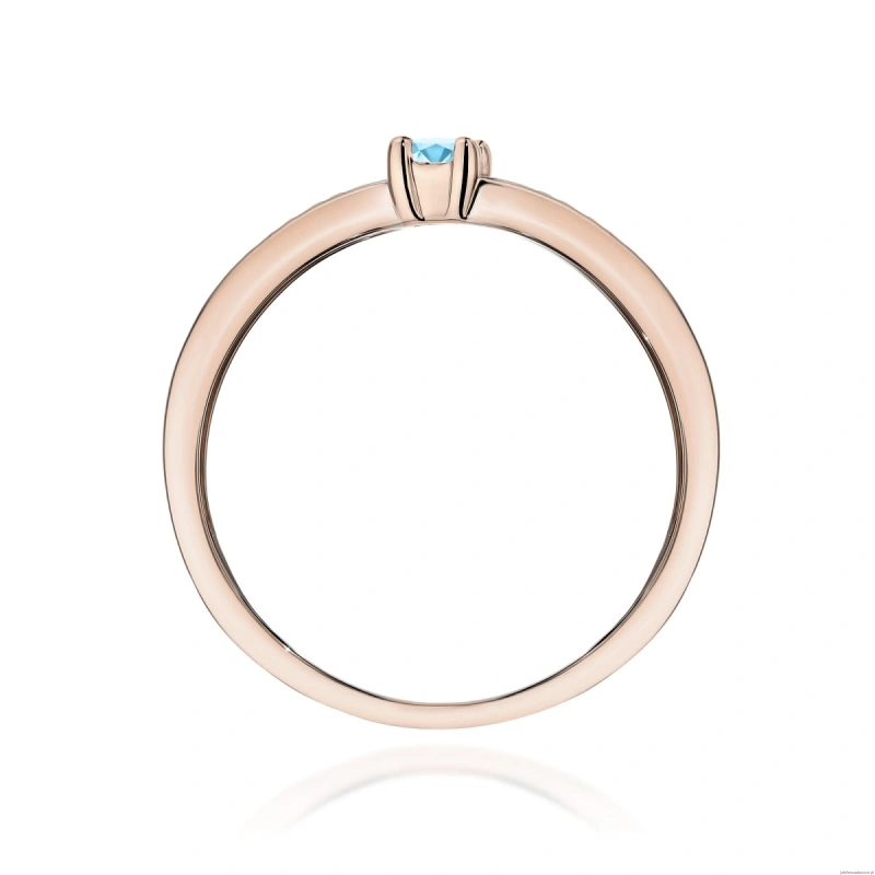 Pierścionek W0288 Topaz Swiss 0,15ct różowe złoto