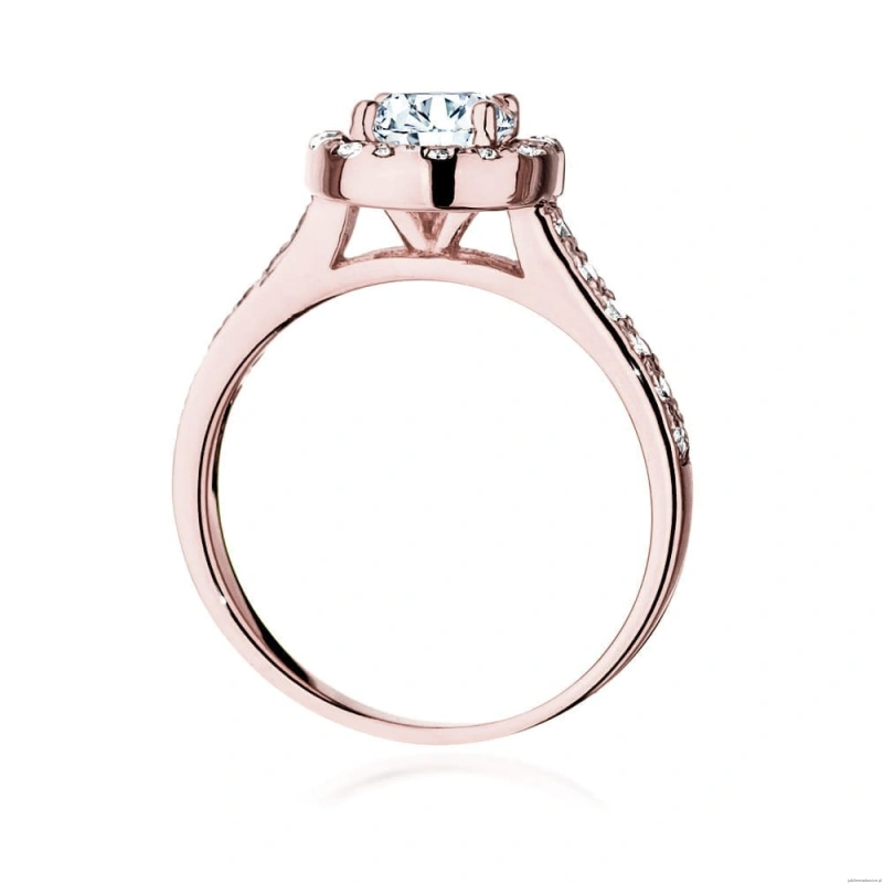 Pierścionek W0551 Diament 0,70ct złoto różowe 375