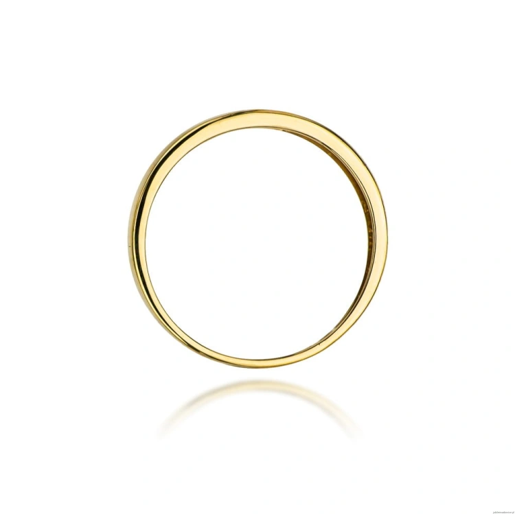 Pierścionek W0064 z diamentami Żółte złoto 375
