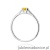Pierścionek W0369 Diament Laboratoryjny żółty 0,15ct białe złoto