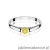Pierścionek W0369 Diament Laboratoryjny żółty 0,15ct białe złoto