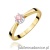 Pierścionek W0295 Diament Laboratoryjny różowy 0,15ct żółte złoto
