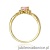 Pierścionek W0019 Diament Laboratoryjny różowy 0,50ct żółte złoto