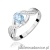 Pierścionek W0028 Diament Laboratoryjny niebieski 0,50ct białe złoto
