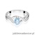 Pierścionek W0028 Diament Laboratoryjny niebieski 0,50ct białe złoto