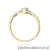 Pierścionek W0028 Diament Laboratoryjny niebieski 0,50ct żółte złoto