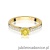 Pierścionek W0052 Diament Laboratoryjny żółty 0,50ct  żółte złoto
