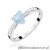 Pierścionek W0065 Diament Laboratoryjny niebieski 0,50ct białe złoto