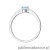 Pierścionek W0065 Diament Laboratoryjny niebieski 0,50ct białe złoto