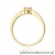 Pierścionek W0065 Diament Laboratoryjny różowy 0,50ct żółte złoto