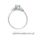 Pierścionek W0451 Diament Laboratoryjny niebieski 0,50ct białe złoto