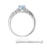 Pierścionek W0014 Diament Laboratoryjny niebieski 0,50ct białe złoto 375