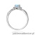 Pierścionek W0019 Diament Laboratoryjny niebieski 0,50ct białe złoto 375