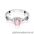 Pierścionek W0019 Diament Laboratoryjny różowy 0,50ct białe złoto 375