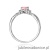 Pierścionek W0019 Diament Laboratoryjny różowy 0,50ct białe złoto 375