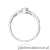 Pierścionek W0028 Diament Laboratoryjny niebieski 0,50ct białe złoto 375