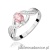 Pierścionek W0028 Diament Laboratoryjny różowy 0,50ct białe złoto 375