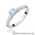 Pierścionek W0052 Diament Laboratoryjny niebieski 0,50ct  białe złoto 375