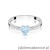 Pierścionek W0065 Diament Laboratoryjny niebieski 0,50ct białe złoto 375