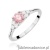 Pierścionek W0451 Diament Laboratoryjny różowy 0,50ct białe złoto 375