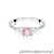 Pierścionek W0451 Diament Laboratoryjny różowy 0,50ct białe złoto 375