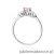 Pierścionek W0451 Diament Laboratoryjny różowy 0,50ct białe złoto 375