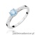 Pierścionek W0066 Diament Laboratoryjny niebieski 0,50ct białe złoto