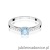 Pierścionek W0066 Diament Laboratoryjny niebieski 0,50ct białe złoto