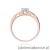 Pierścionek W0066 Diament Laboratoryjny niebieski 0,50ct różowe złoto