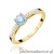 Pierścionek W0066 Diament Laboratoryjny niebieski 0,50ct żółte złoto