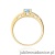 Pierścionek W0066 Diament Laboratoryjny niebieski 0,50ct żółte złoto