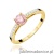 Pierścionek W0066 Diament Laboratoryjny różowy 0,50ct żółte złoto