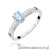 Pierścionek W0067 Diament Laboratoryjny niebieski 0,50ct białe złoto
