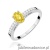 Pierścionek W0067 Diament Laboratoryjny żółty 0,50ct białe złoto