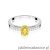 Pierścionek W0067 Diament Laboratoryjny żółty 0,50ct białe złoto