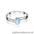 Pierścionek W0068 Diament Laboratoryjny niebieski 0,50ct białe złoto