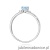Pierścionek W0068 Diament Laboratoryjny niebieski 0,50ct białe złoto