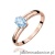 Pierścionek W0068 Diament Laboratoryjny niebieski 0,50ct różowe złoto