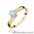 Pierścionek W0068 Diament Laboratoryjny niebieski 0,50ct żółte złoto