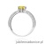 Pierścionek W0075 Diament Laboratoryjny żółty 0,50ct białe złoto