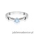 Pierścionek W0229 Diament Laboratoryjny niebieski 0.30ct białe złoto