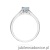 Pierścionek W0229 Diament Laboratoryjny niebieski 0.30ct białe złoto