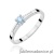 Pierścionek W0258 Diament Laboratoryjny niebieski 0,15ct białe złoto