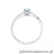 Pierścionek W0258 Diament Laboratoryjny niebieski 0,15ct białe złoto
