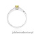 Pierścionek W0258 Diament Laboratoryjny żółty 0,15ct białe złoto
